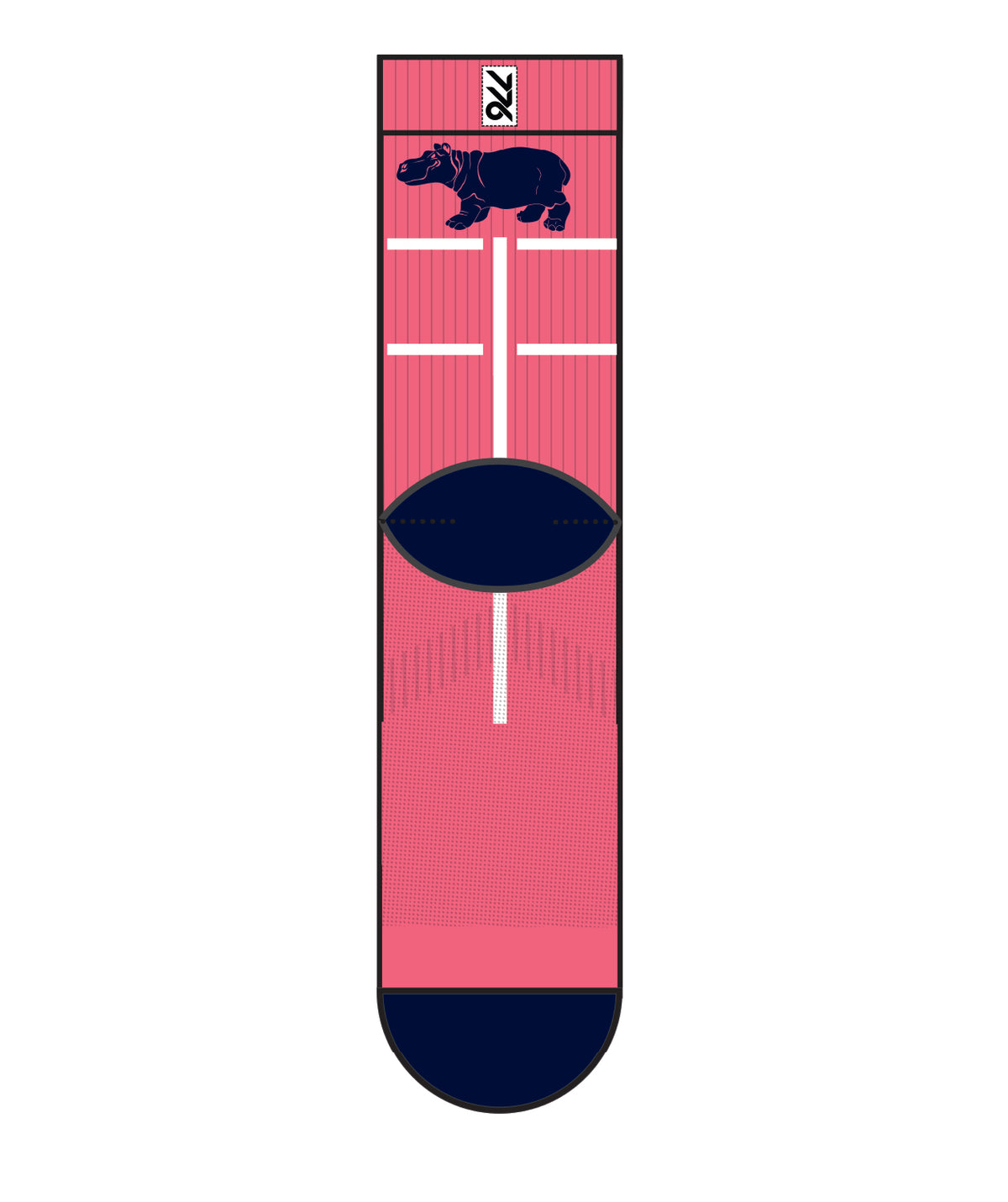 Unisex Leander Motion Performance Socks - Pink/Navy