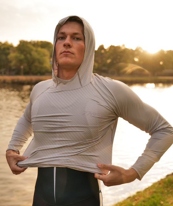 Men's Wreath Sun Hoodie - Graphic Gray