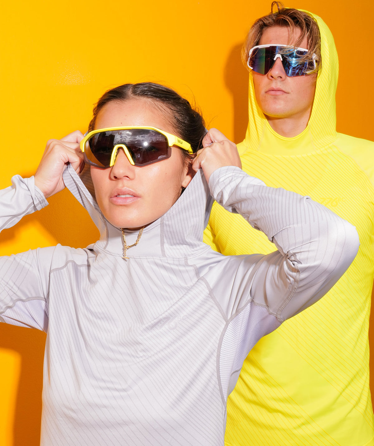 Men's Wreath Sun Hoodie - Graphic Neon Yellow