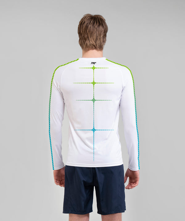 Men's Motion Pro Base Layer LS - White/Multi