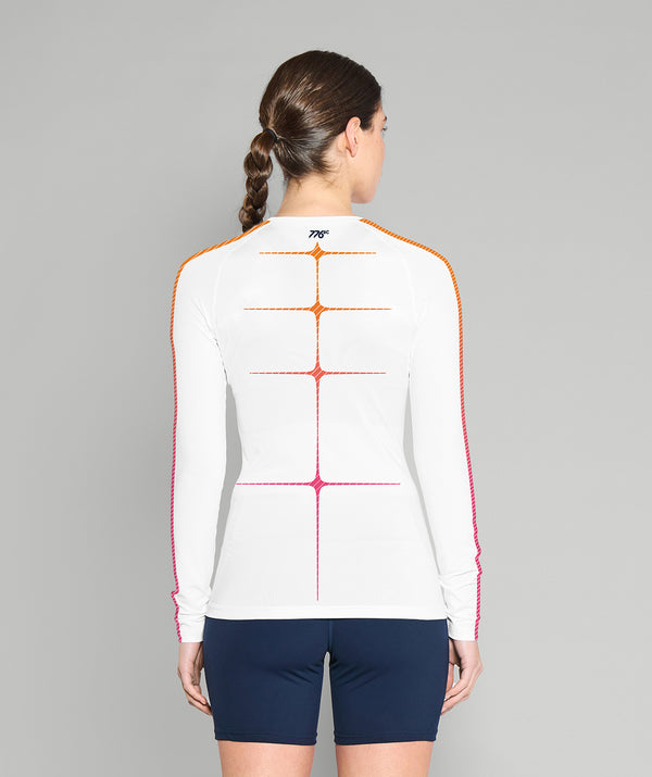 Women's Motion Pro Base Layer LS - White/Multi