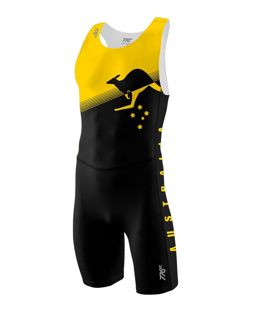 Men's WA Masters Sprint Unisuit - Black/Yellow