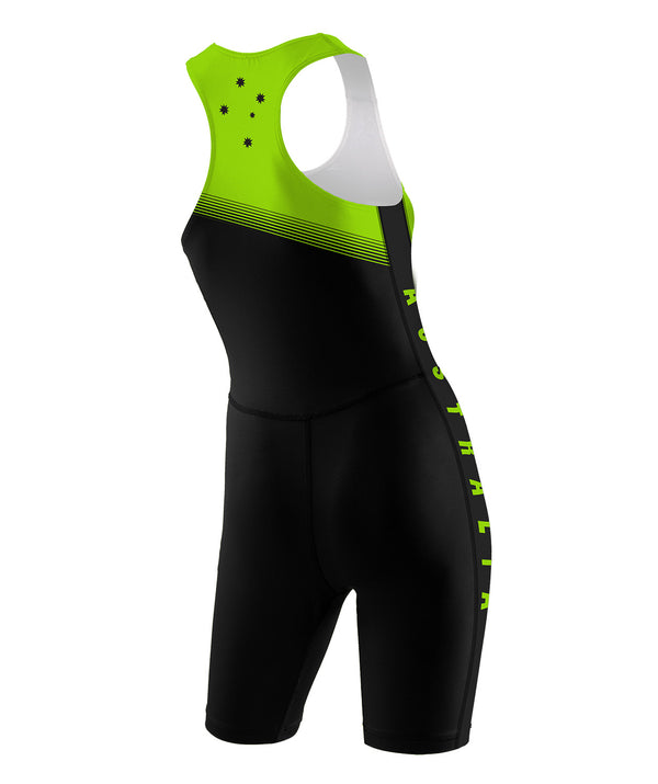 Women's WA Masters Sprint Unisuit - Black/Green