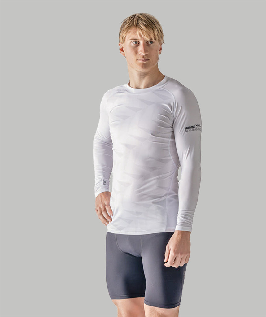 Men's 776BC x Rowing NZ Performance Base Layer LS - White