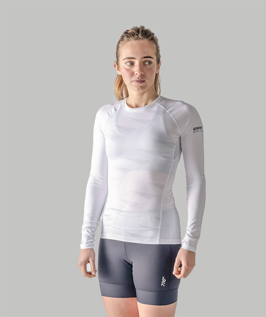 Women's 776BC x Rowing NZ Performance Base Layer LS - White