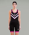 Women's Adelaide University 50th Ann Streamline Leg Band Unisuit - Black/Neon Pink
