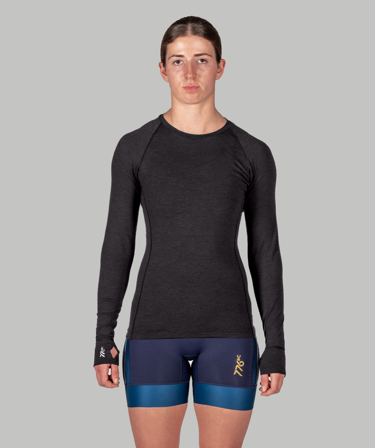 Women's Wreath Pro-Merino Crew - Black