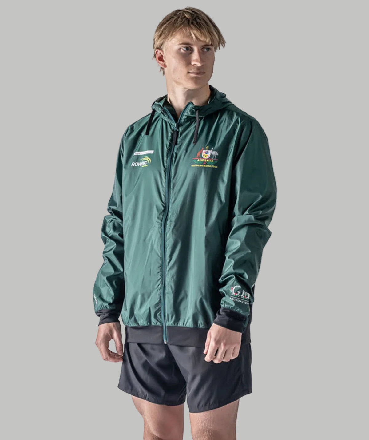 Men's Rowing Australia Supporter Spray Jacket - Green