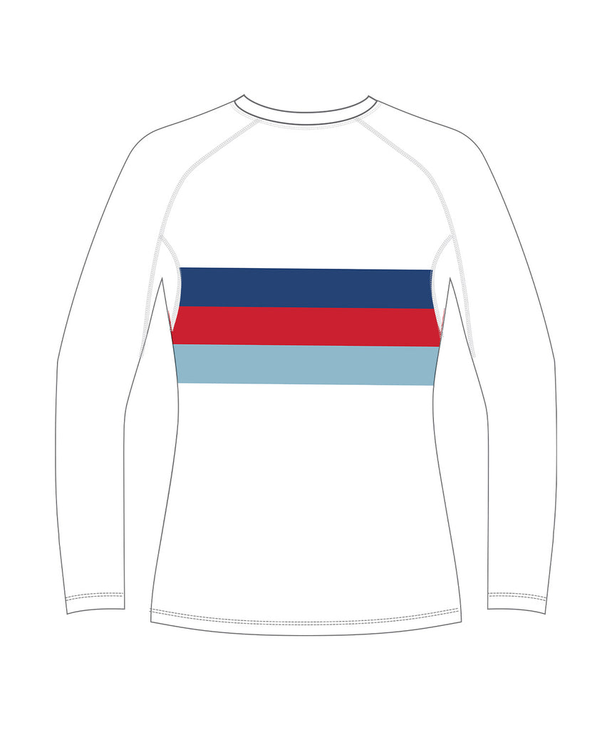 Women's ADF Rowing Base Layer LS - Red/White/Blue