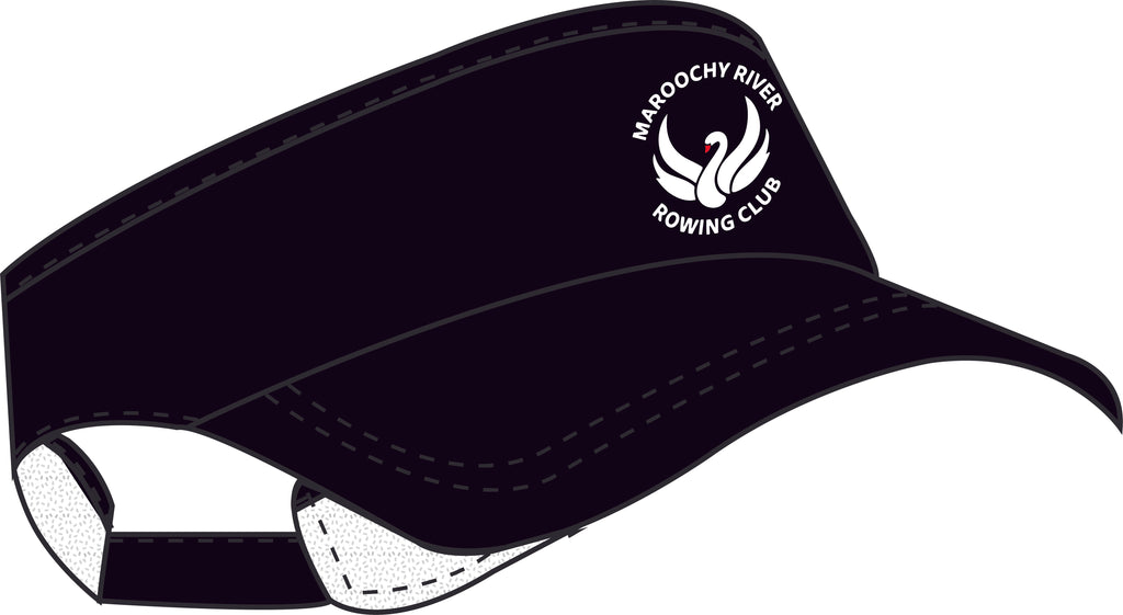 Unisex Maroochy River Rowing Club Performance Visor - Black