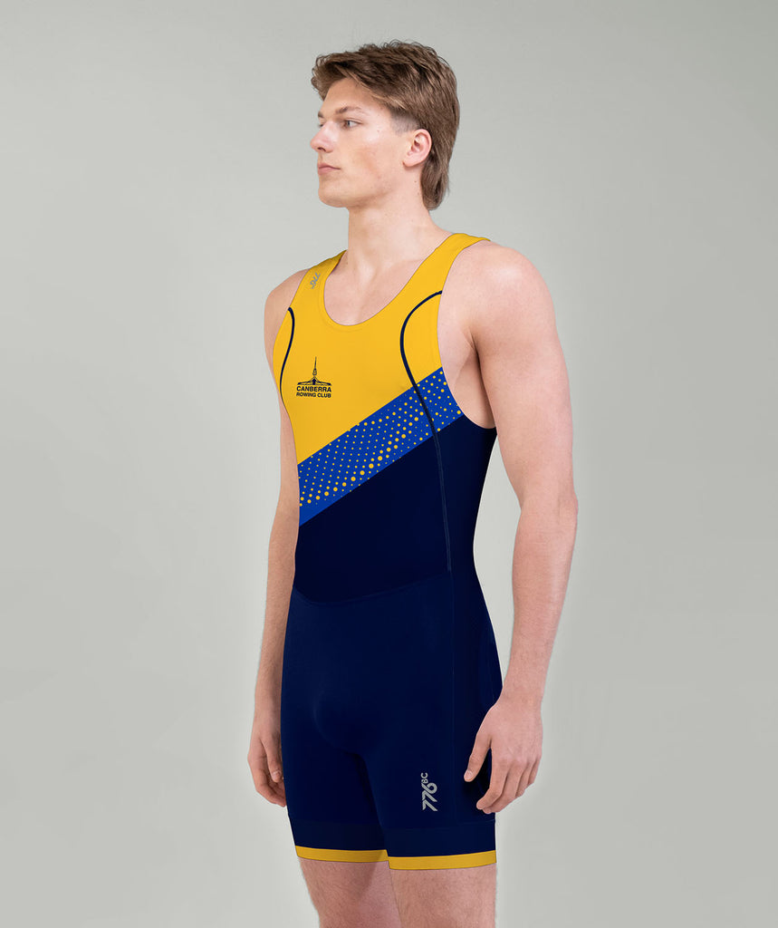 Men's Canberra Rowing Club Pro Unisuit - Navy/Blue/Yellow