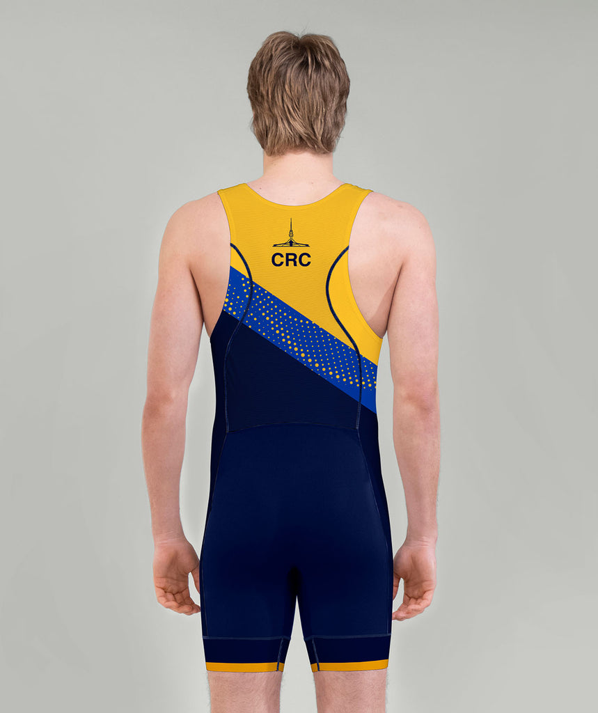 Men's Canberra Rowing Club Pro Unisuit - Navy/Blue/Yellow