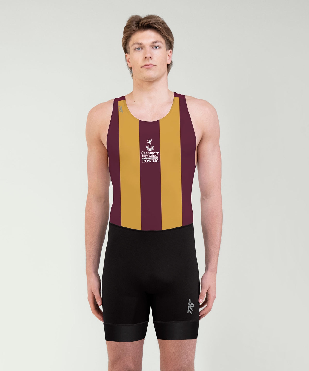 Men's Cashmere High School  Streamline Unisuit  - Black/Maroon