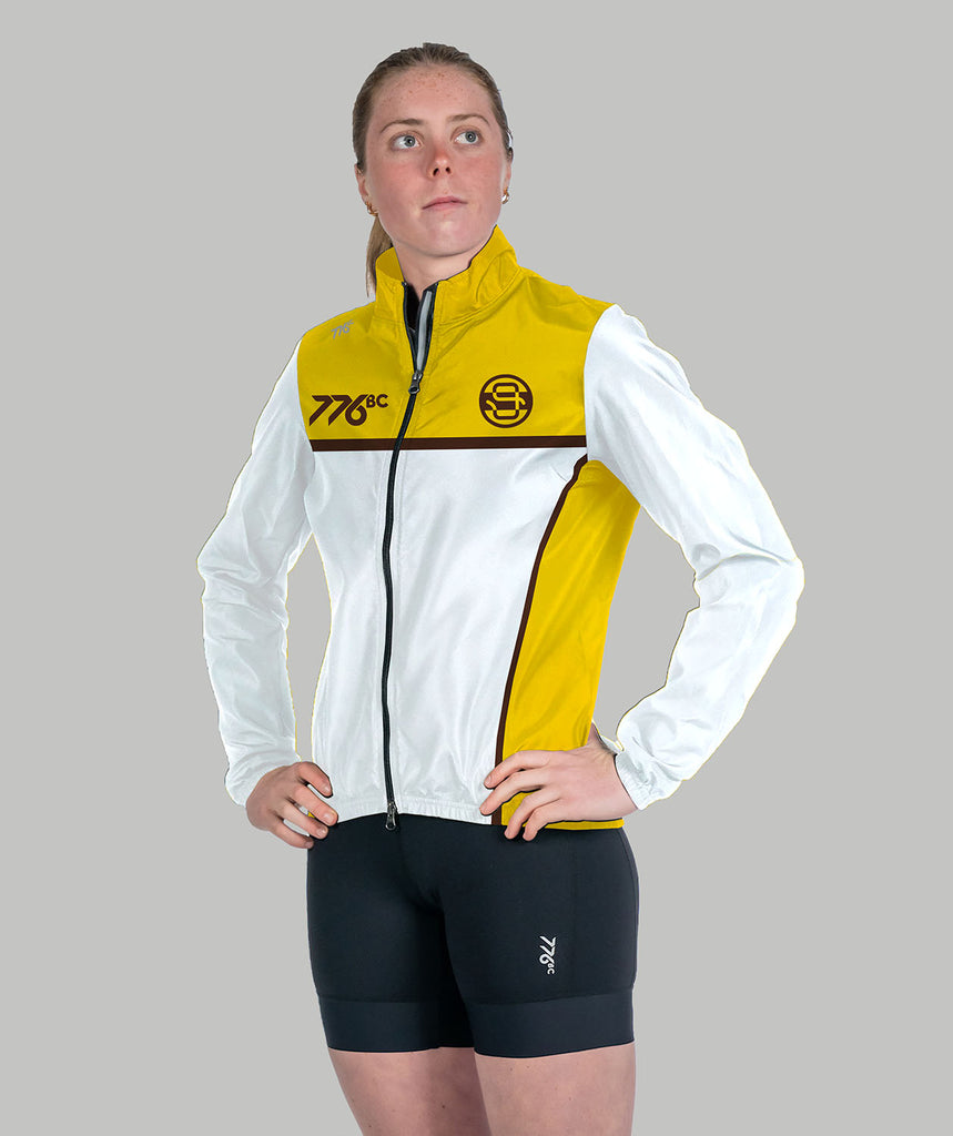 Women's ESR Theta Cirrostratus Wind Jacket - White/Yellow