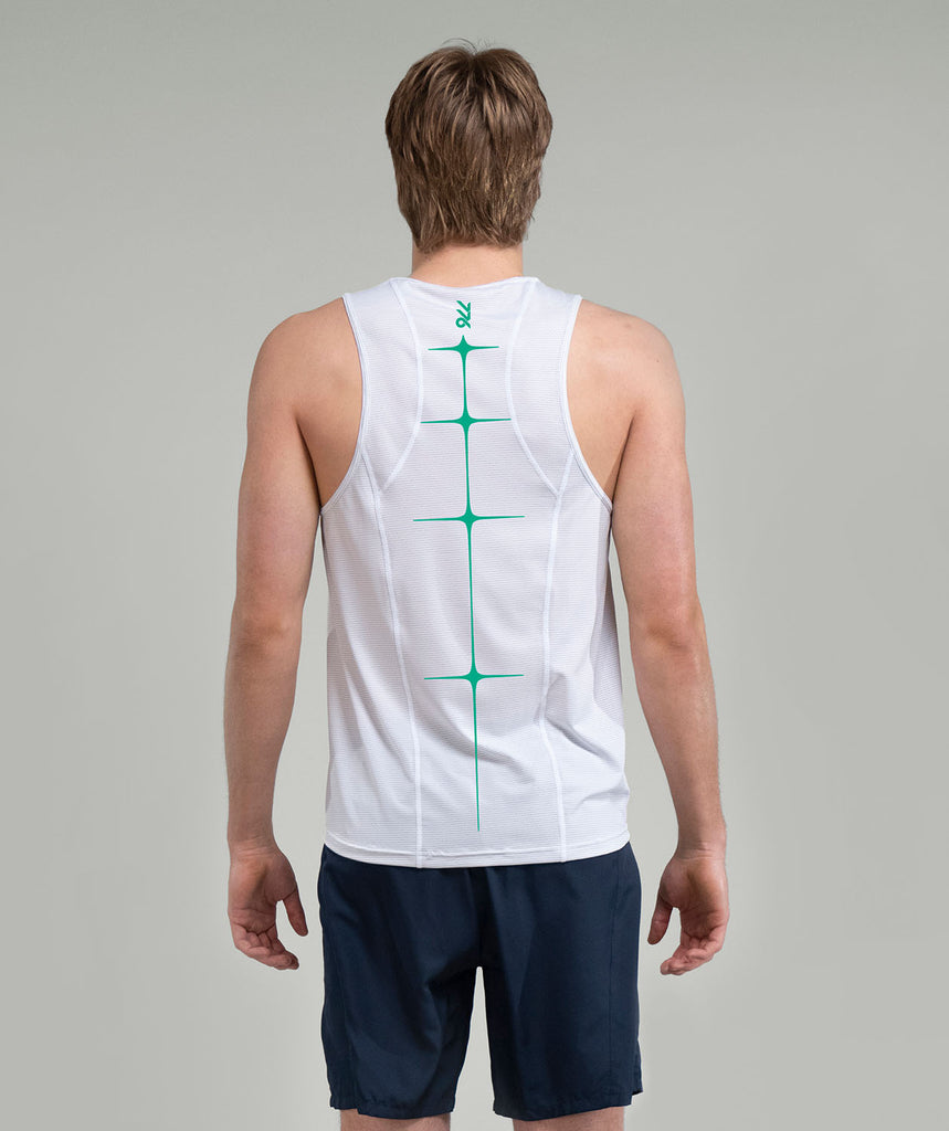 Men's 776BC Vivid Motion Performance Tank - White/Green
