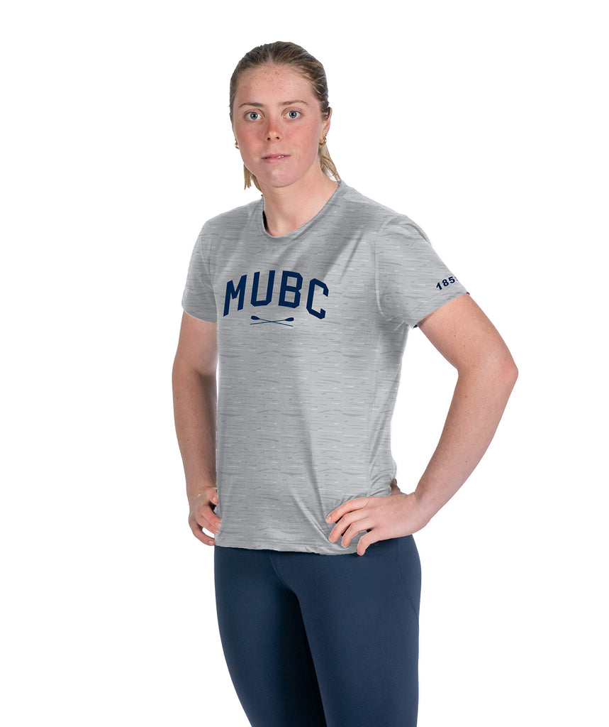 Women's Melbourne University Boat Club Performance T-Shirt SS - Grey Marle