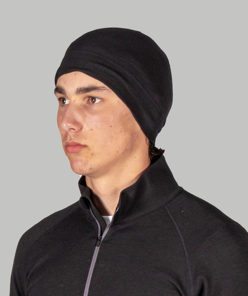 Unisex Wreath Pro-Merino Beanie - Black