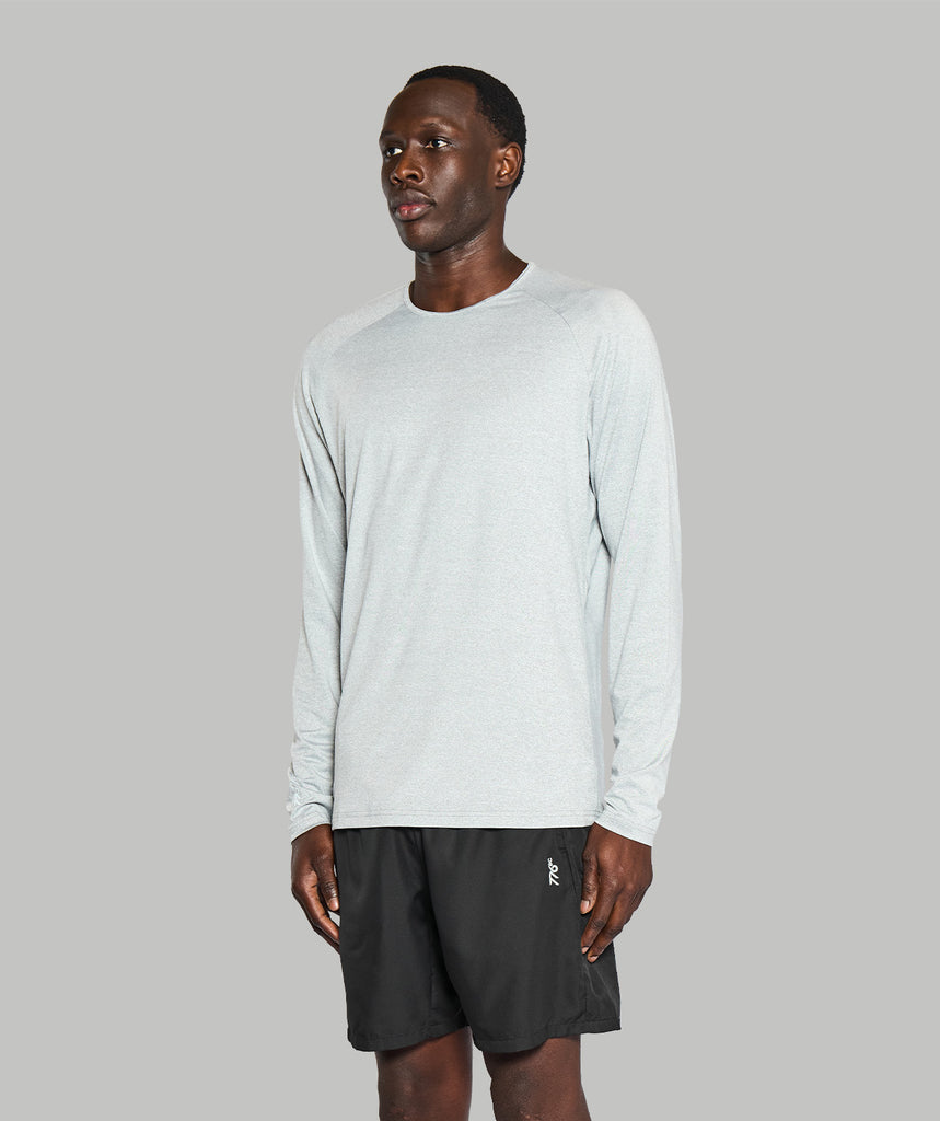 Men's Wreath Active LS T-Shirt - Grey