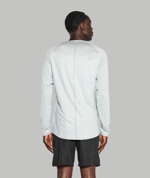 Men's Wreath Active LS T-Shirt - Grey