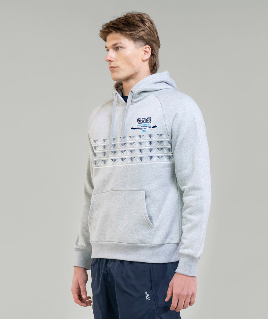 Unisex Rowing New Zealand NZ Championships Pop Over Hoodie - Grey