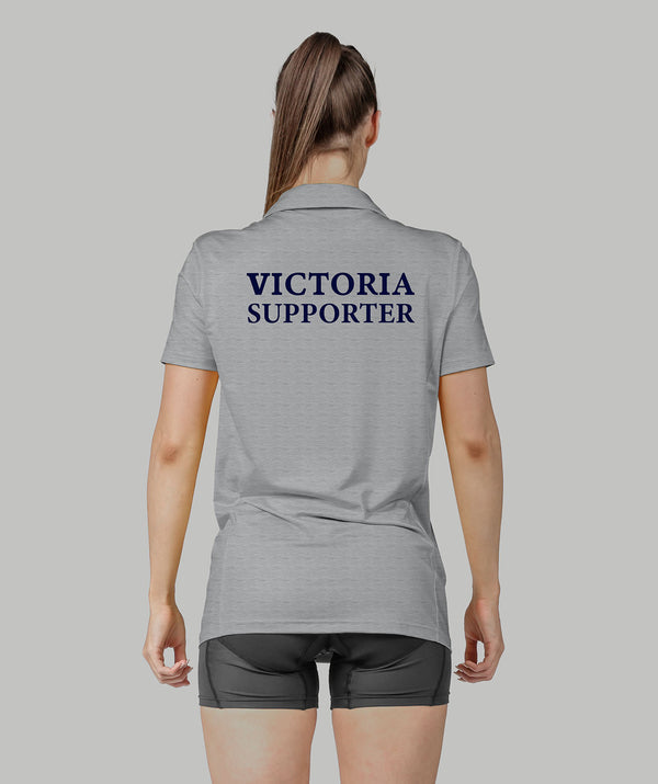 Women's Rowing Victoria Supporter Polo SS - Grey Marle