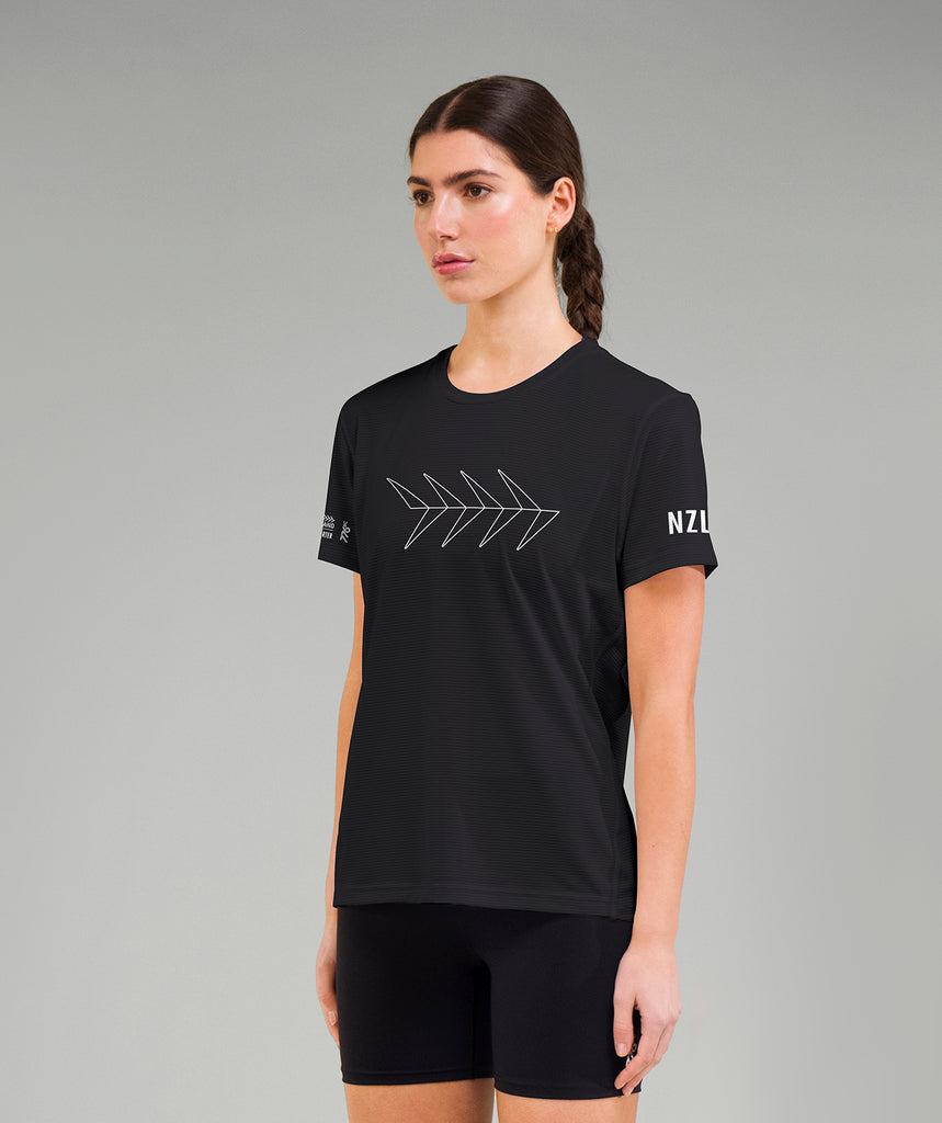 Women's 776BC x Rowing NZ Supporter Performance T-Shirt SS - Black