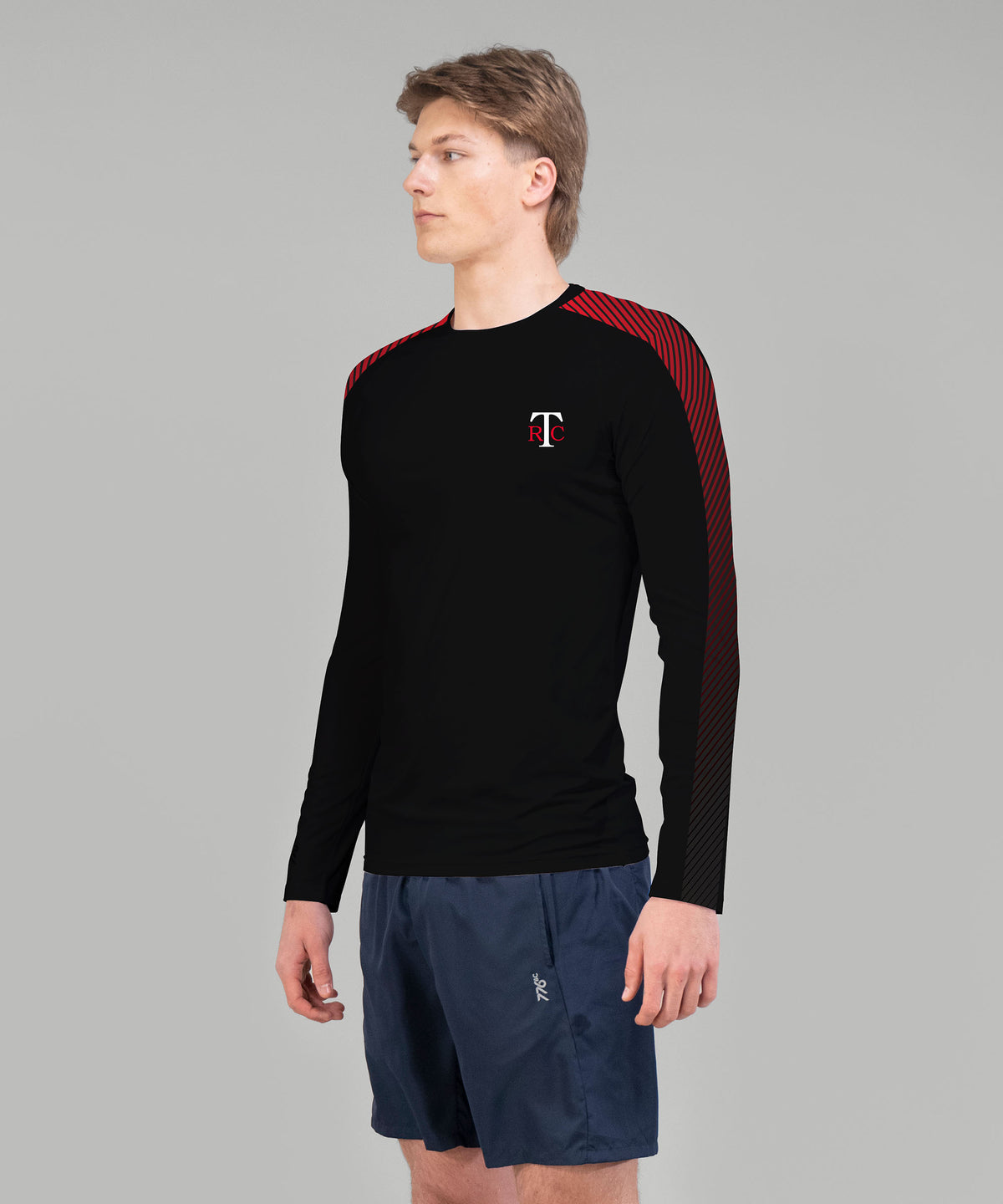 Men's Thames Rowing Club Winter Base Layer LS - Black/Red