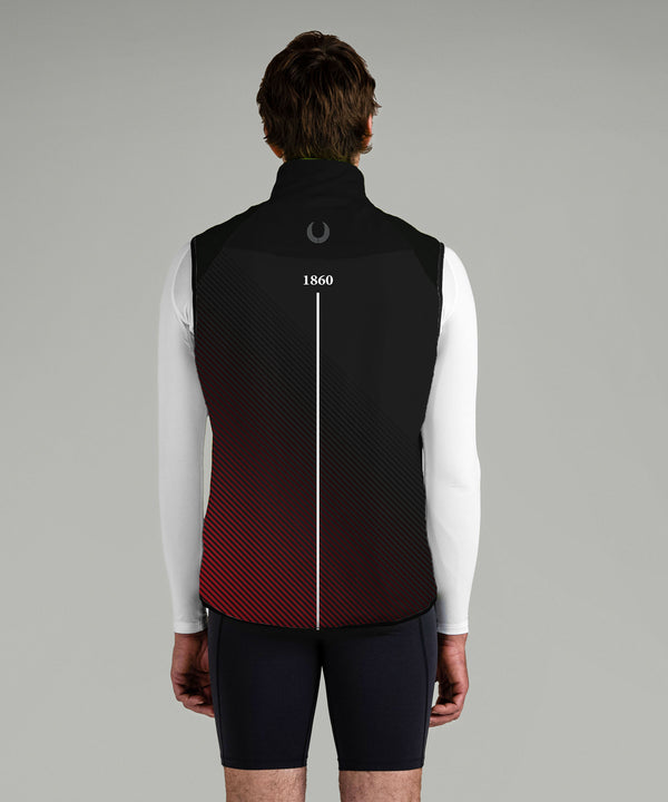 Men's Thames Rowing Club Stratus Vest - Black/Red