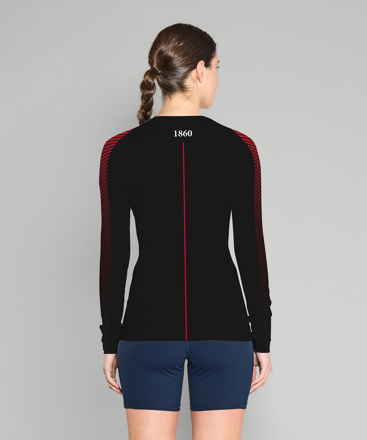 Women's Thames Rowing Club Winter Base Layer LS - Black/Red