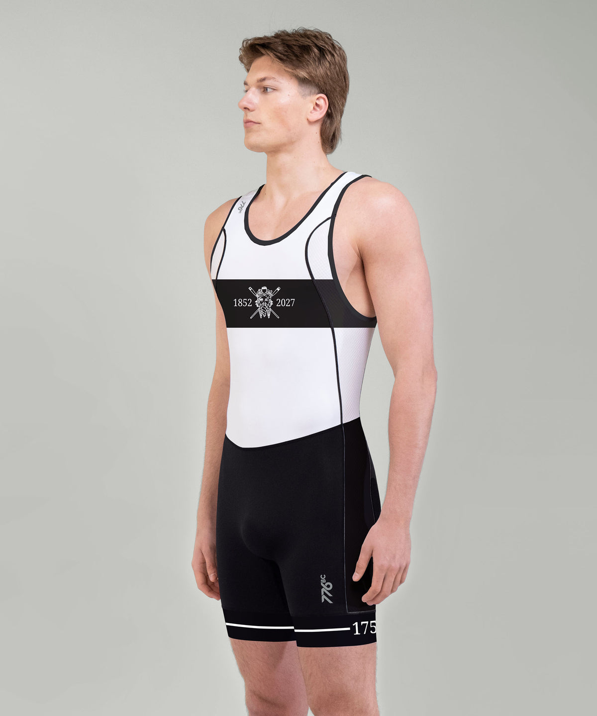 Men's Tyne Amateur Rowing Pro Unisuit - White/Black