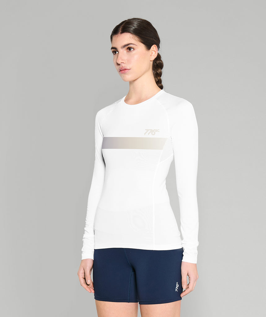 Women's Unidrop 04 Base Layer LS - White/Gradient