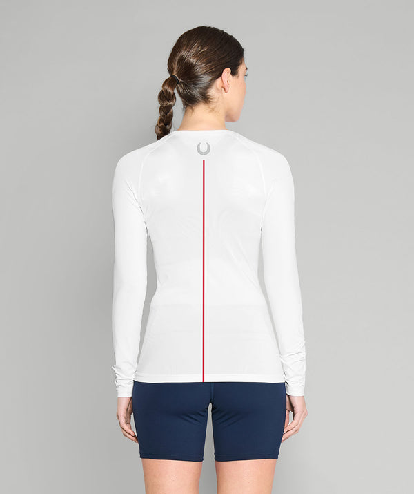 Women's Waikato Rowing Base Layer LS - White