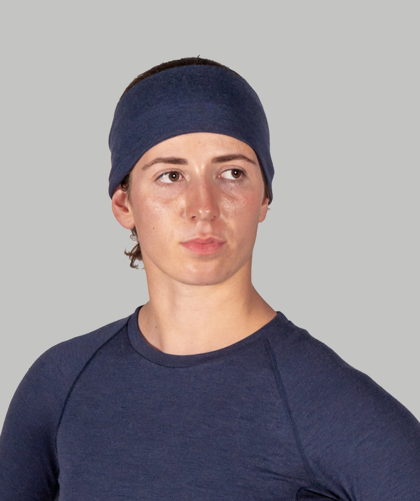 Unisex Wreath Pro-Merino Headband - Navy