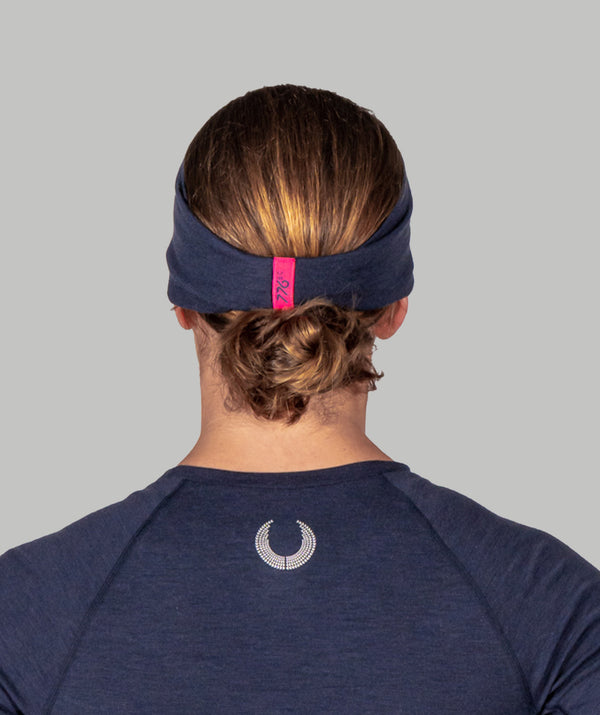 Unisex Wreath Pro-Merino Headband - Navy