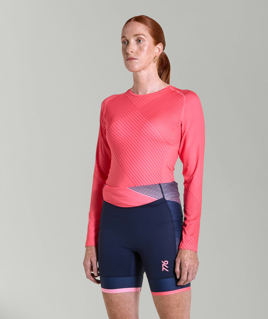 Women's Velocity Base Layer LS - Vivid Coral