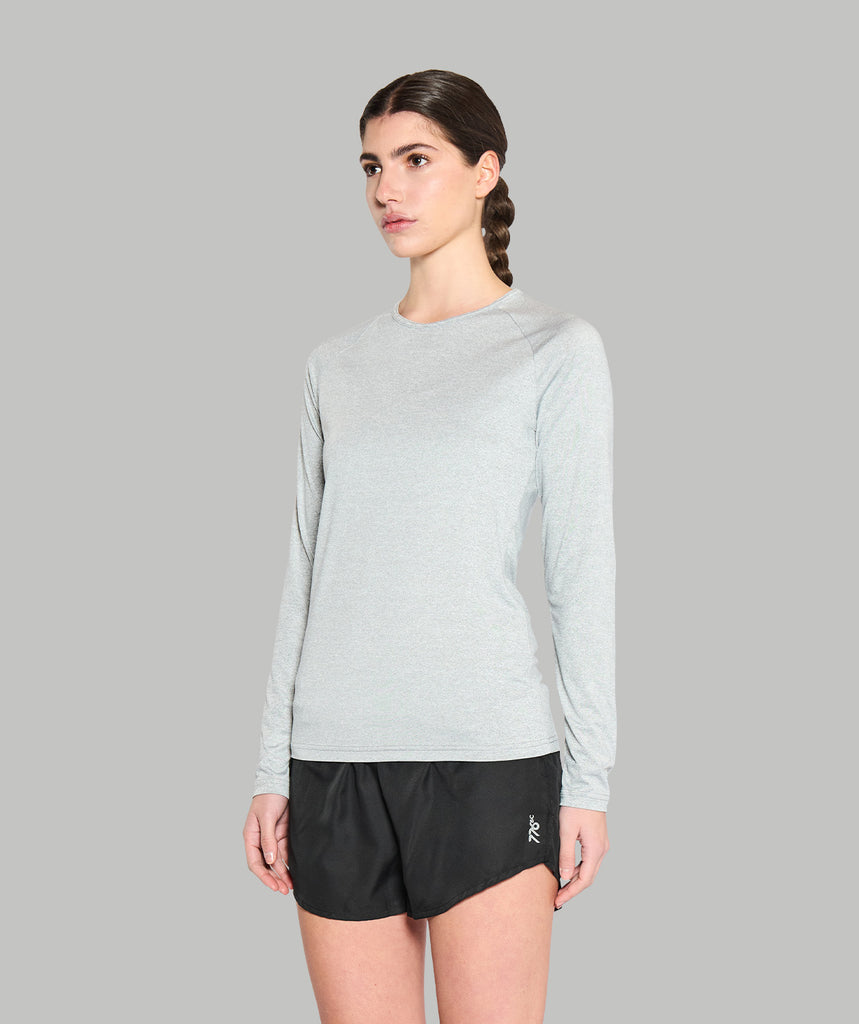 Women's Wreath Active LS T-Shirt - Grey