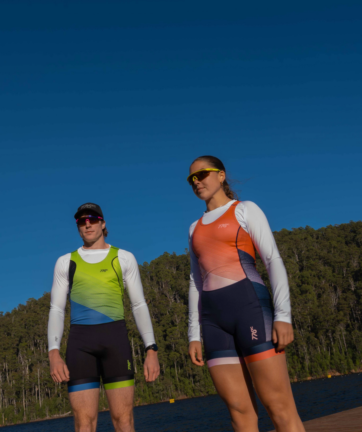 Women's Velocity Pro Unisuit - Navy/Vivid Coral