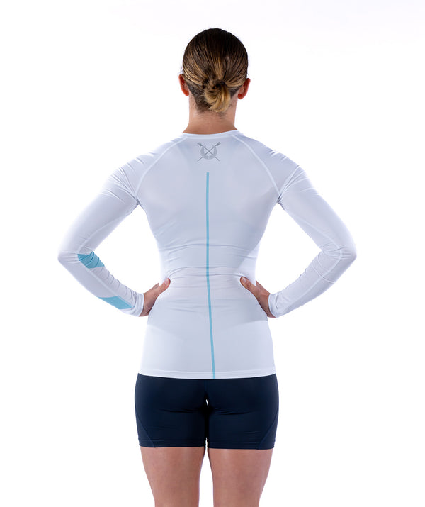 Women's Legacy LS Base Layer - White/Blue